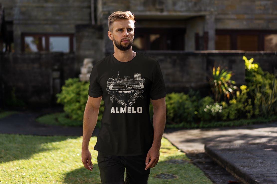 Almelo Skyline T-shirt – Stadsdesign - Afbeelding 2