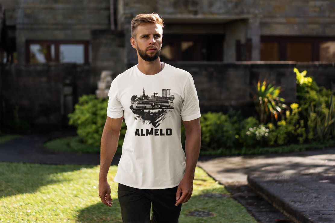 Almelo Skyline T-shirt – Stadsdesign - Afbeelding 3