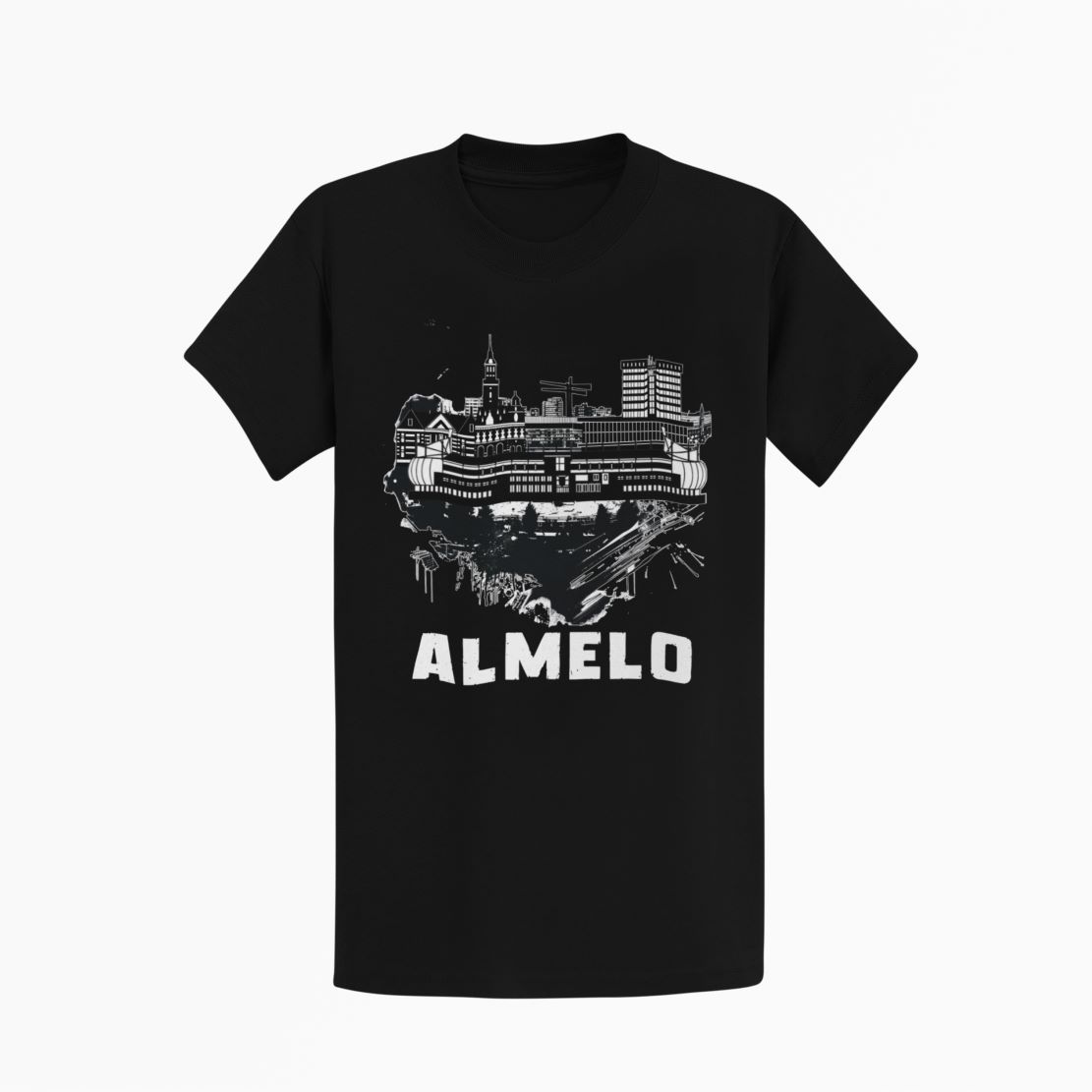 T-shirt met skyline print van Almelo