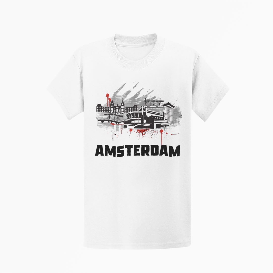 Amsterdam Skyline T-shirt – Stadsdesign - Afbeelding 4