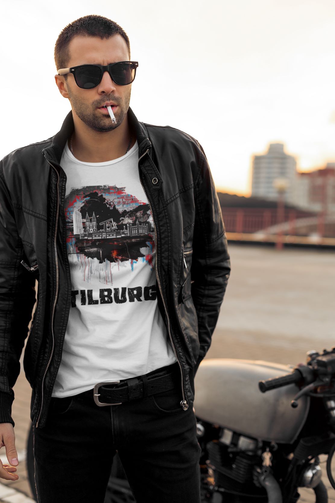 Tilburg Skyline T-shirt – Stadsdesign - Afbeelding 2