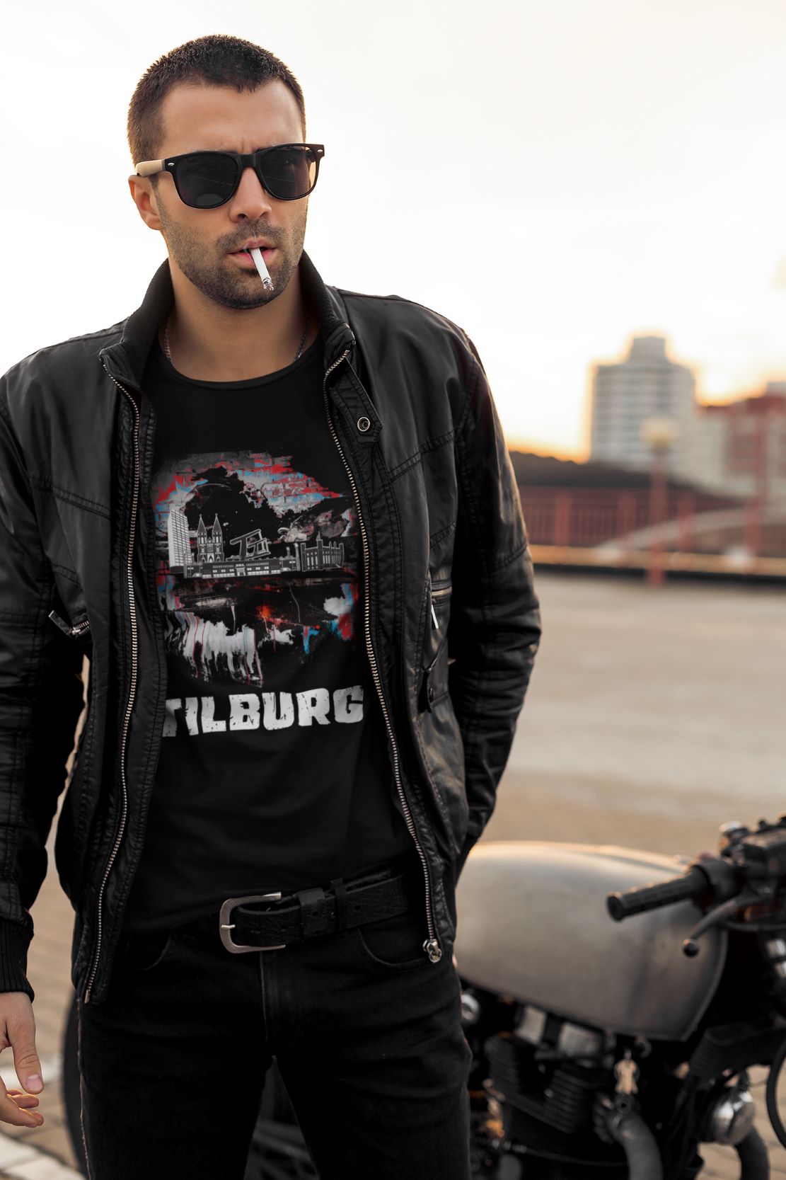 Tilburg Skyline T-shirt – Stadsdesign - Afbeelding 3