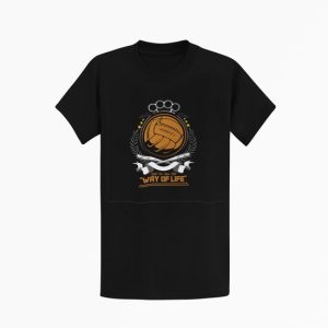 Zwart unisex Football Ultra T-shirt met “Fight for Your Club, Way of Life” print in streetwear stijl.