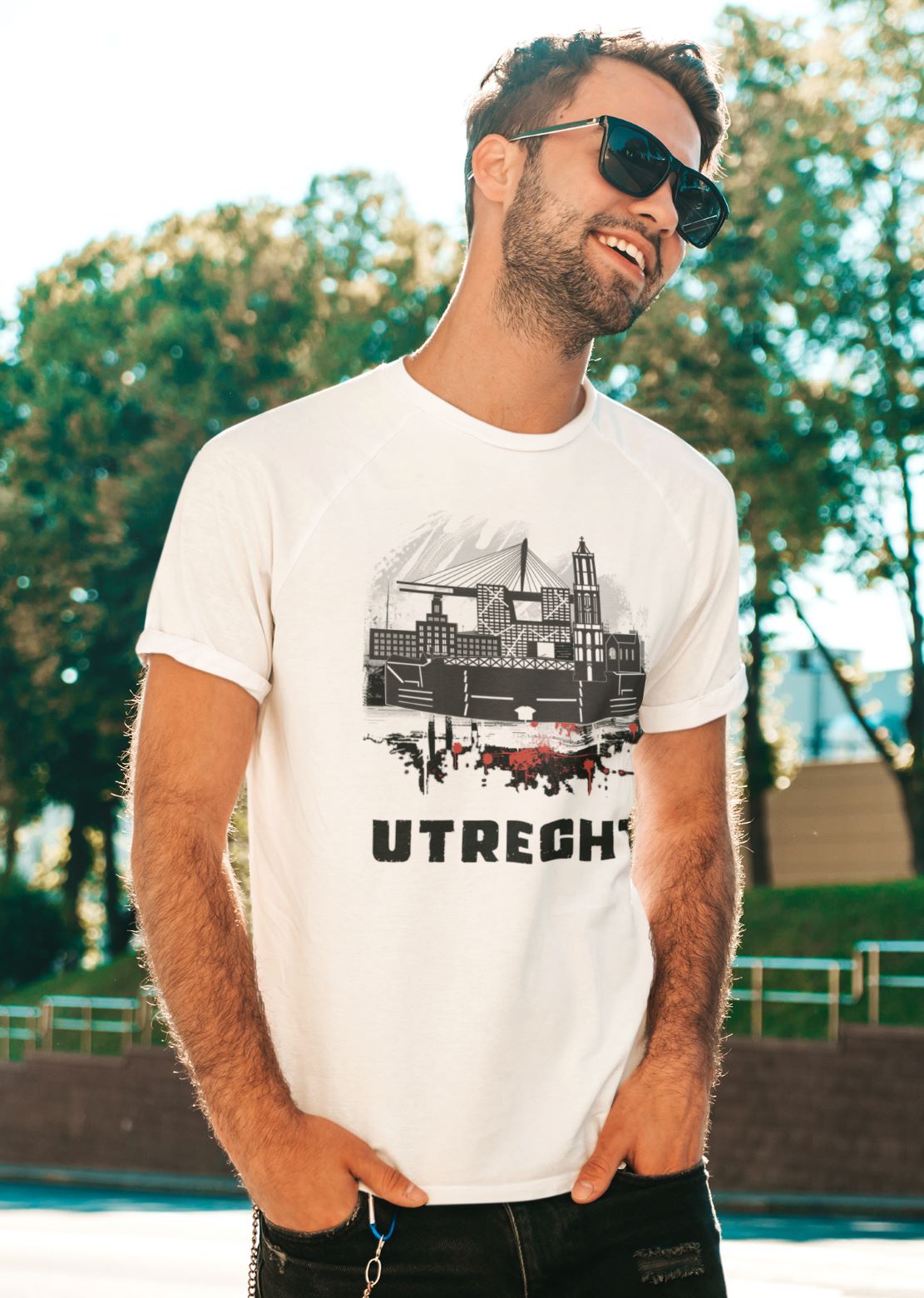 Utrecht Skyline T-shirt – Stadsdesign - Afbeelding 4