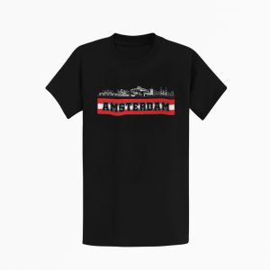 Amsterdam supporters T-shirt met stadstrots design – casual streetwear