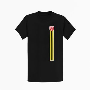 Breda T-shirt met verticale geel–zwarte stripe en stadswapen op linkerborst