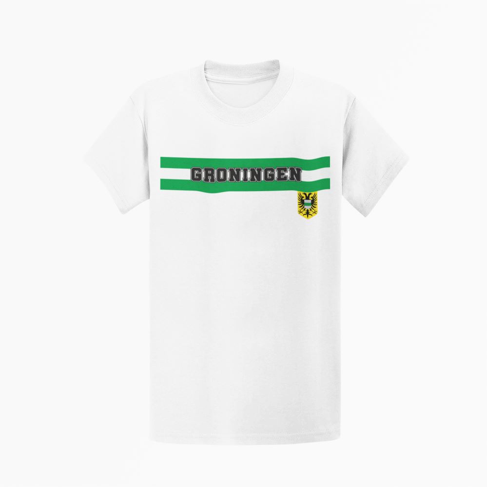 T-Shirt met Groningen Opdruk en Stadswapen – Casual Streetwear - Afbeelding 2