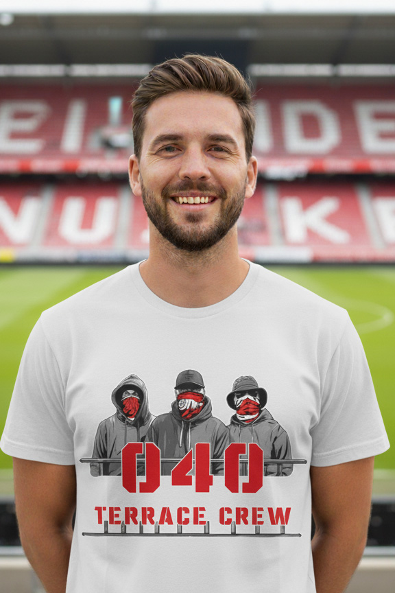 040 Terrace Crew T-shirt met supporter design – Supporterskantine.nl