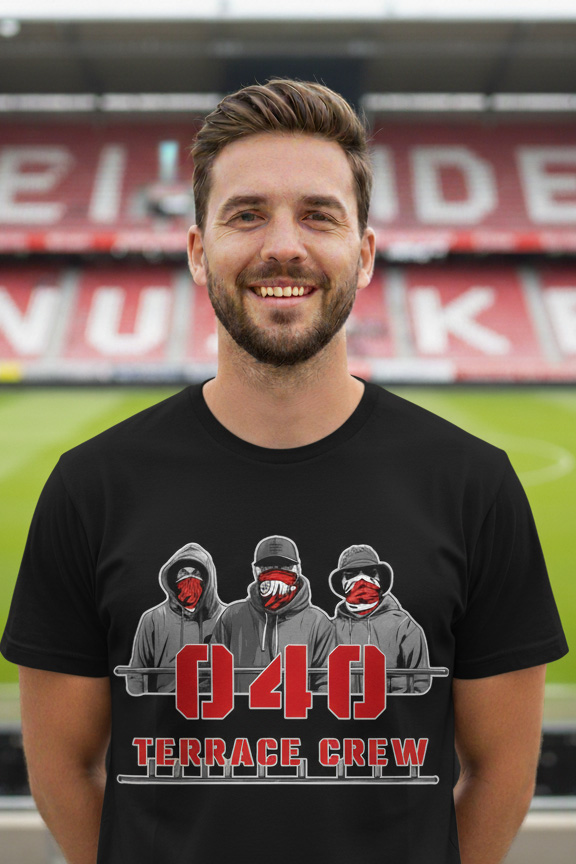 040 Terrace Crew T-shirt met supporter design – Supporterskantine.nl