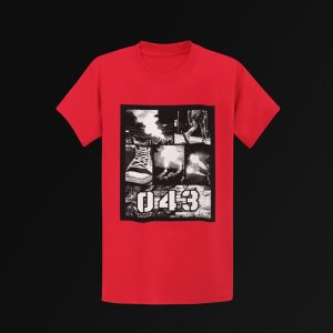 043 Maastricht Street Collage T-Shirt met zwart-wit stadsontwerp