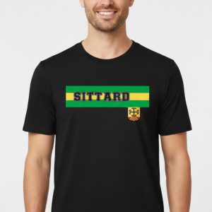 supporters T-shirt met groen-gele Sittard opdruk en clubkleuren design
