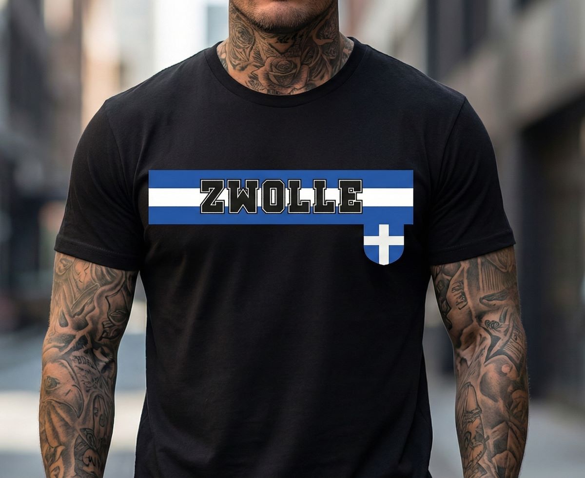 Zwolle Blauw-Wit Casual Supporters T-Shirt