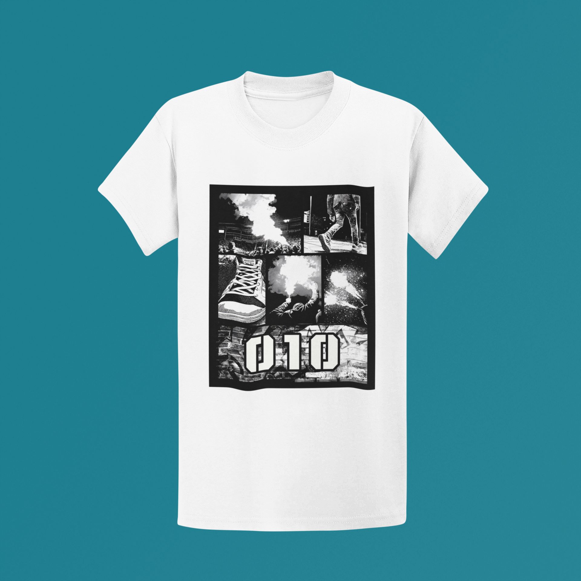 010 Street Collage T-Shirt - Urban Supporters Edition - Afbeelding 3