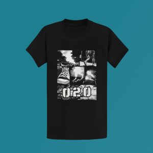 020 Amsterdam Street Collage T-Shirt met zwart-wit city collage print