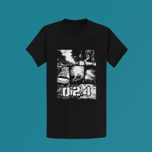 024 Nijmegen Street Collage T-Shirt met zwart-wit street collage ontwerp