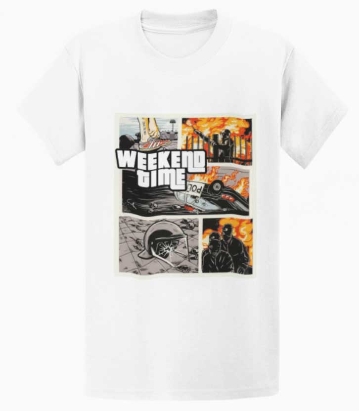 Weekend Time T-Shirt – Comic Edition Hooligan Streetwear - Afbeelding 2