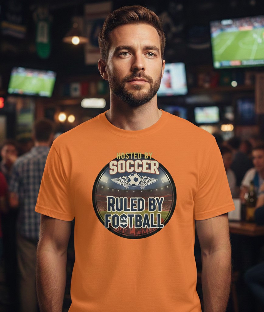 Hosted by Soccer. Ruled by Football. – WK 2026 T-shirt - Afbeelding 3