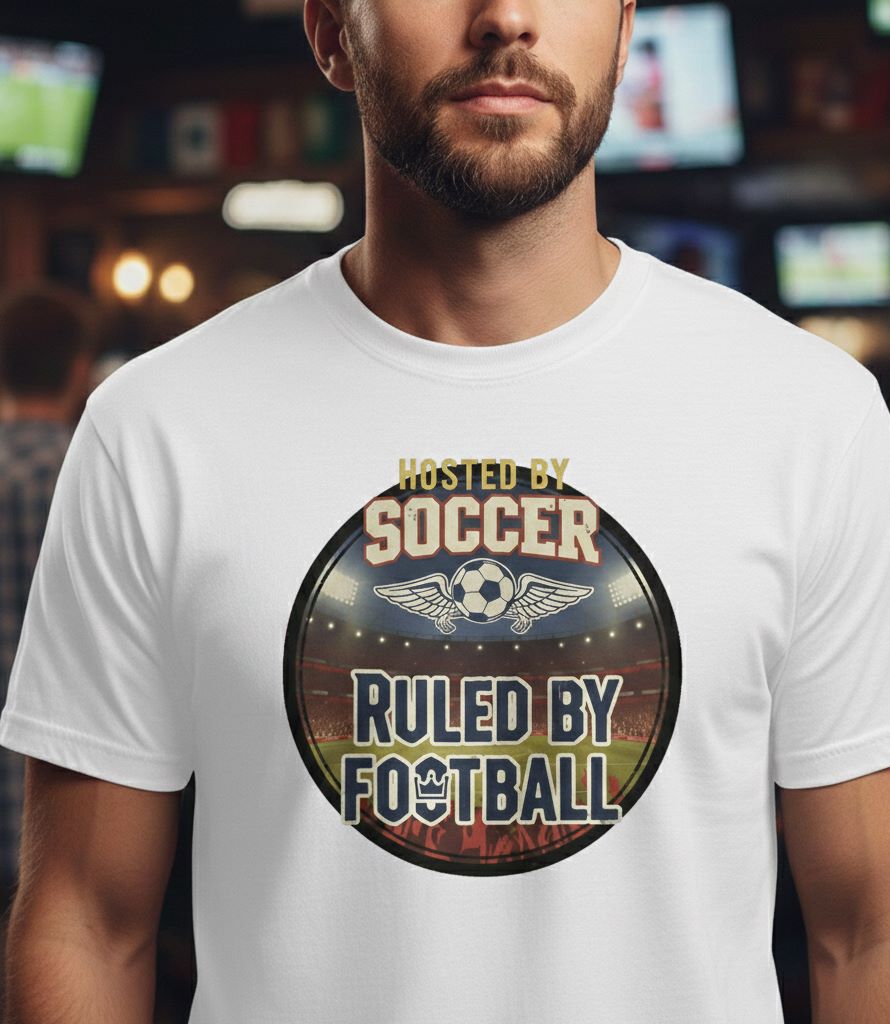 Hosted by Soccer. Ruled by Football. – WK 2026 T-shirt - Afbeelding 4