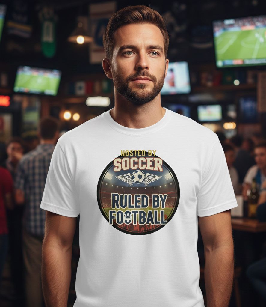 Hosted by Soccer. Ruled by Football. – WK 2026 T-shirt - Afbeelding 5