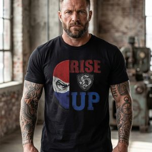 Rise Up T-shirt met vlagdesign – Ultras & Streetwear Edition