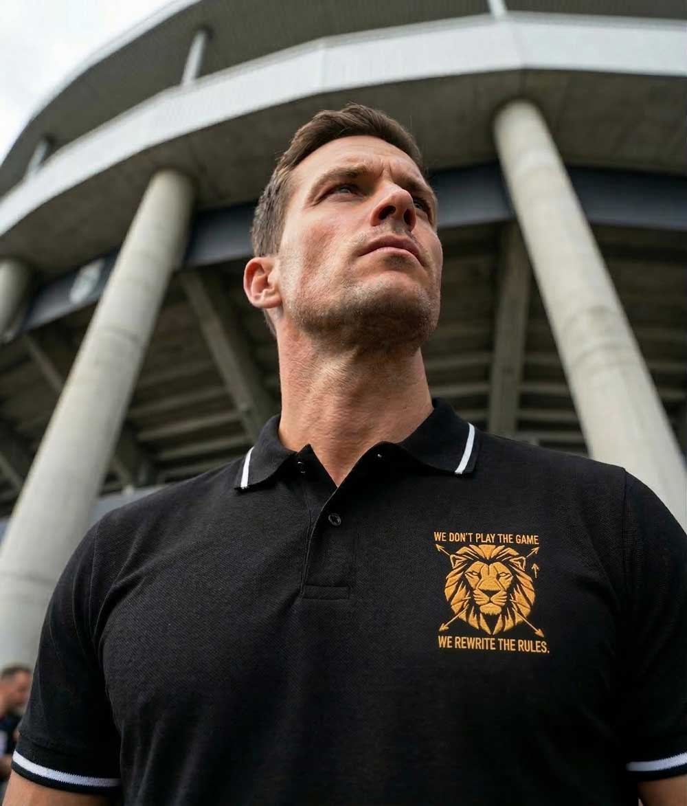 We Don't Play The Game Poloshirt – Lion Casual Football Wear