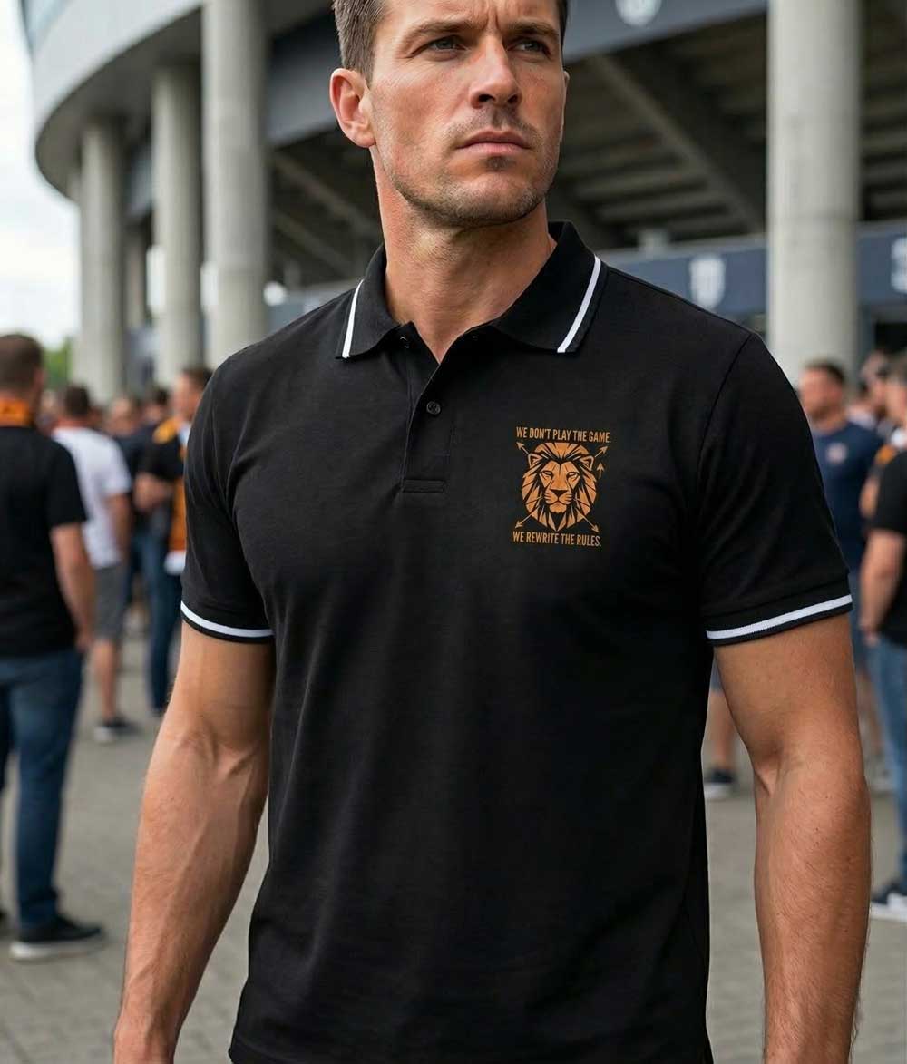 We Don't Play The Game Poloshirt – Lion Casual Football Wear - Afbeelding 2