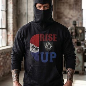 Rise Up Ninja Fullface Hoodie met Nederland Vlag Graphic – Hardcore Casuals