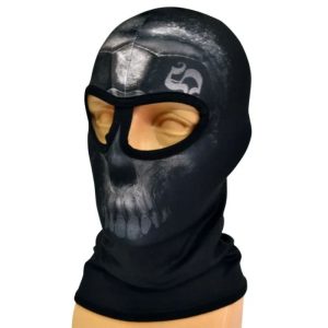 Zwart hooligan skull full face masker met ninja balaclava ontwerp voor supporters en ultra streetwear.