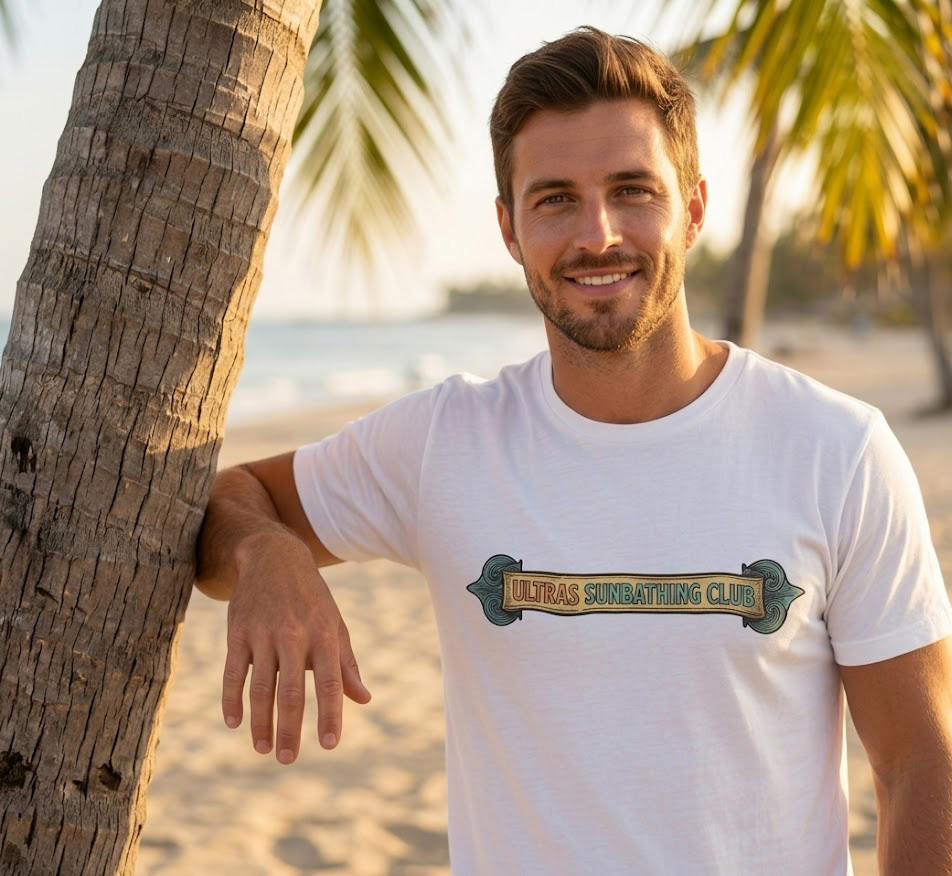 Ultras Sunbathing Club Heren T-shirt – Casual Summer Streetwear - Afbeelding 3