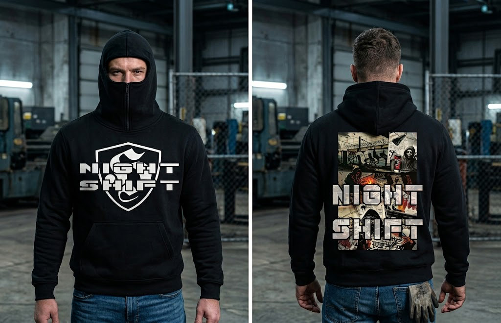 Night Shift Ninja Hoodie – Casual Football Wear - Afbeelding 2