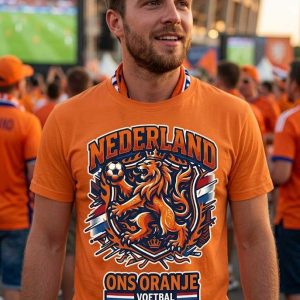 Nederland Shield Ons Oranje Supporters T-shirt – Terrace Wear