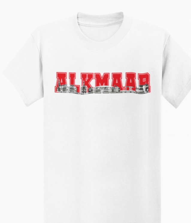 Alkmaar Skyline Supporters Casual T-Shirt - Afbeelding 2