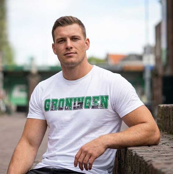 Groningen Skyline Supporters Casual T-Shirt - Afbeelding 4