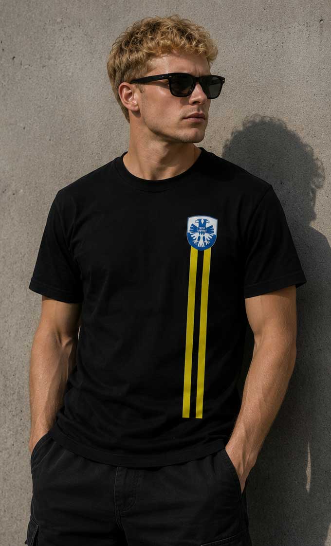 Arnhem Vertical Stripe Casual Supporters T-Shirt - Afbeelding 2