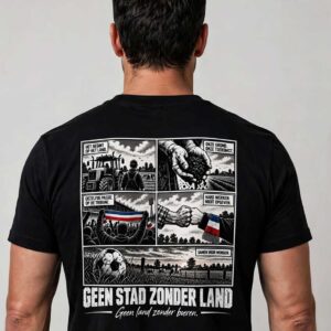 Geen Stad Zonder Land Protest Casual T-Shirt